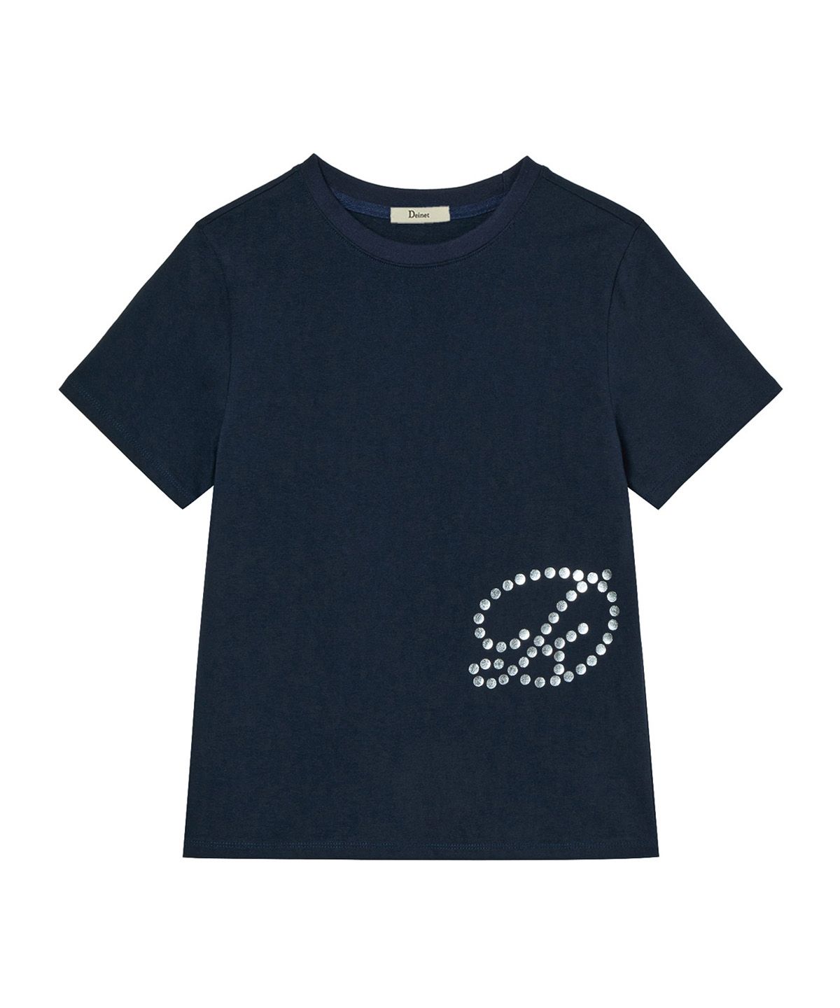 다이닛(DEINET) DOT D LOGO T-SHIRT IN NAVY
