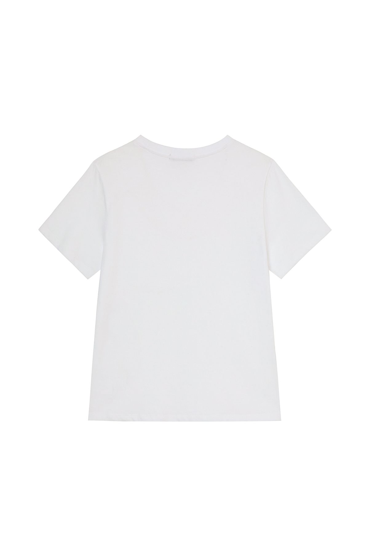 다이닛(DEINET) DOT D LOGO T-SHIRT IN WHITE