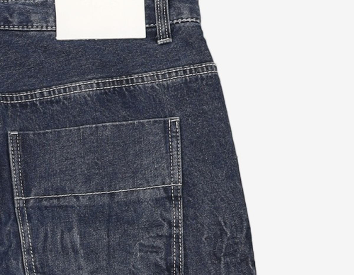 데케트(DECET) Mid Rise Wide Jeans DCPT027AshBlack 34