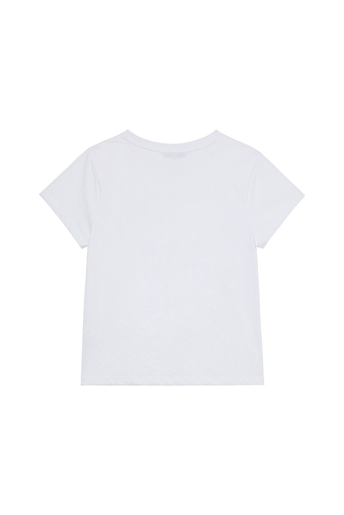 다이닛(DEINET) REVERSE PRINT T-SHIRT IN WHITE