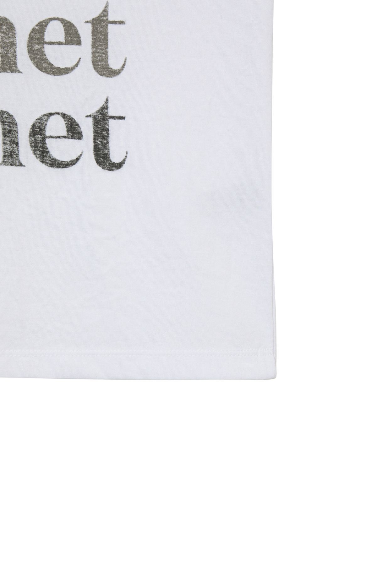 다이닛(DEINET) REVERSE PRINT T-SHIRT IN WHITE