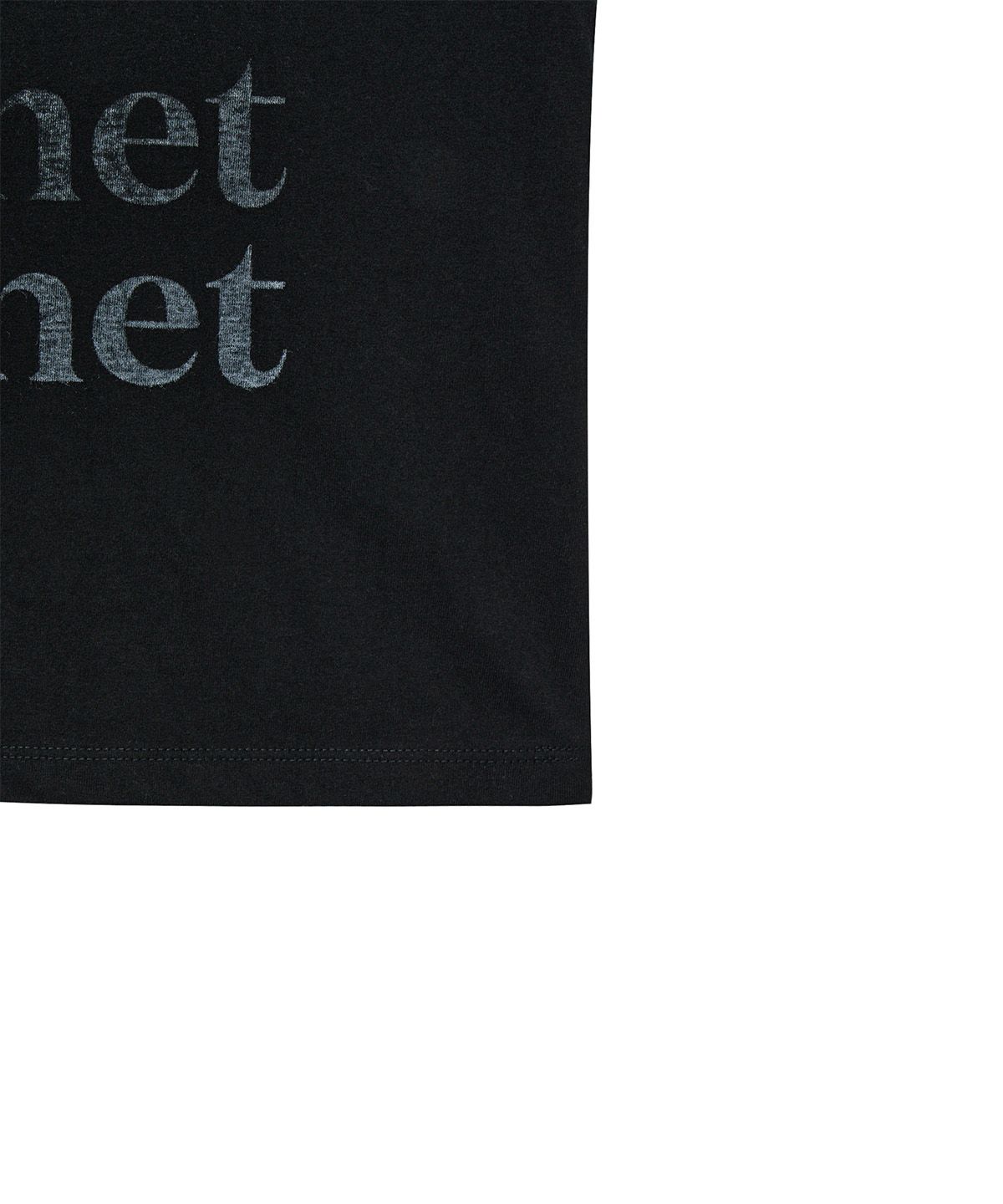 다이닛(DEINET) REVERSE PRINT T-SHIRT IN BLACK