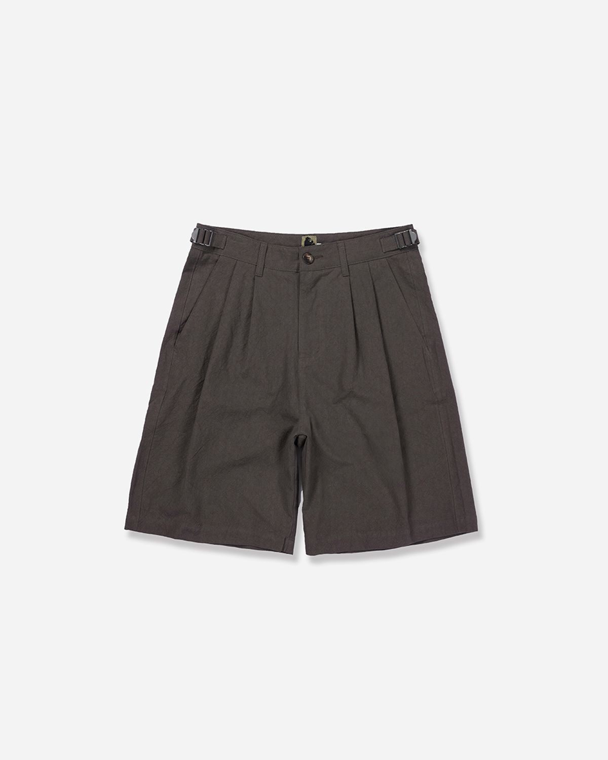 사일런트실러블(SILENTSYLLABLE) Double tuck crinkle shorts / Walnut