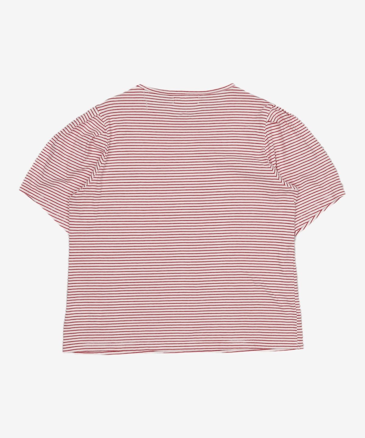 논로컬(NONLOCAL) Volume Sleeve Logo Stripe T-shirt - Red FREE