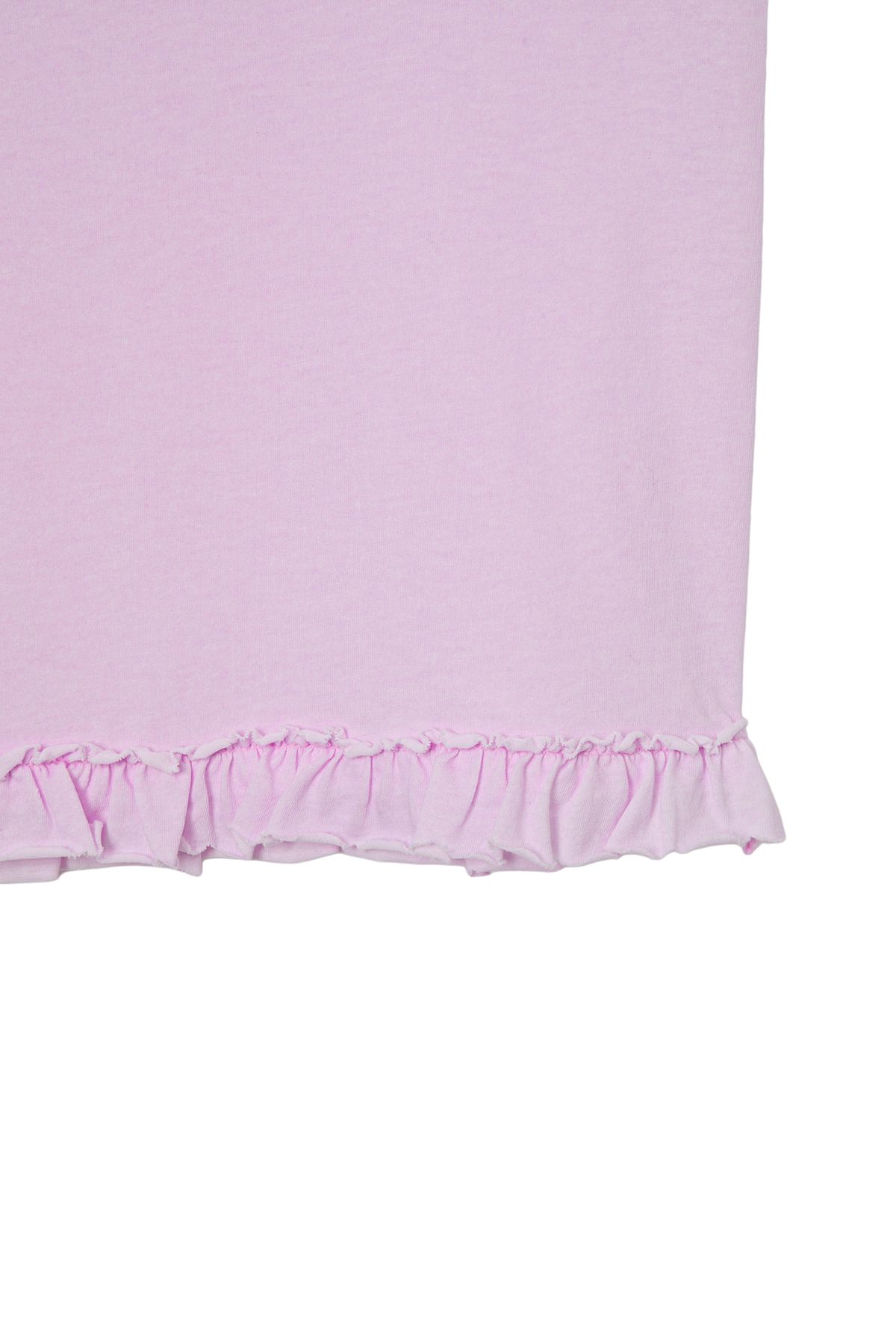 다이닛(DEINET) RUFFLE WASHED T-SHIRT IN PINK