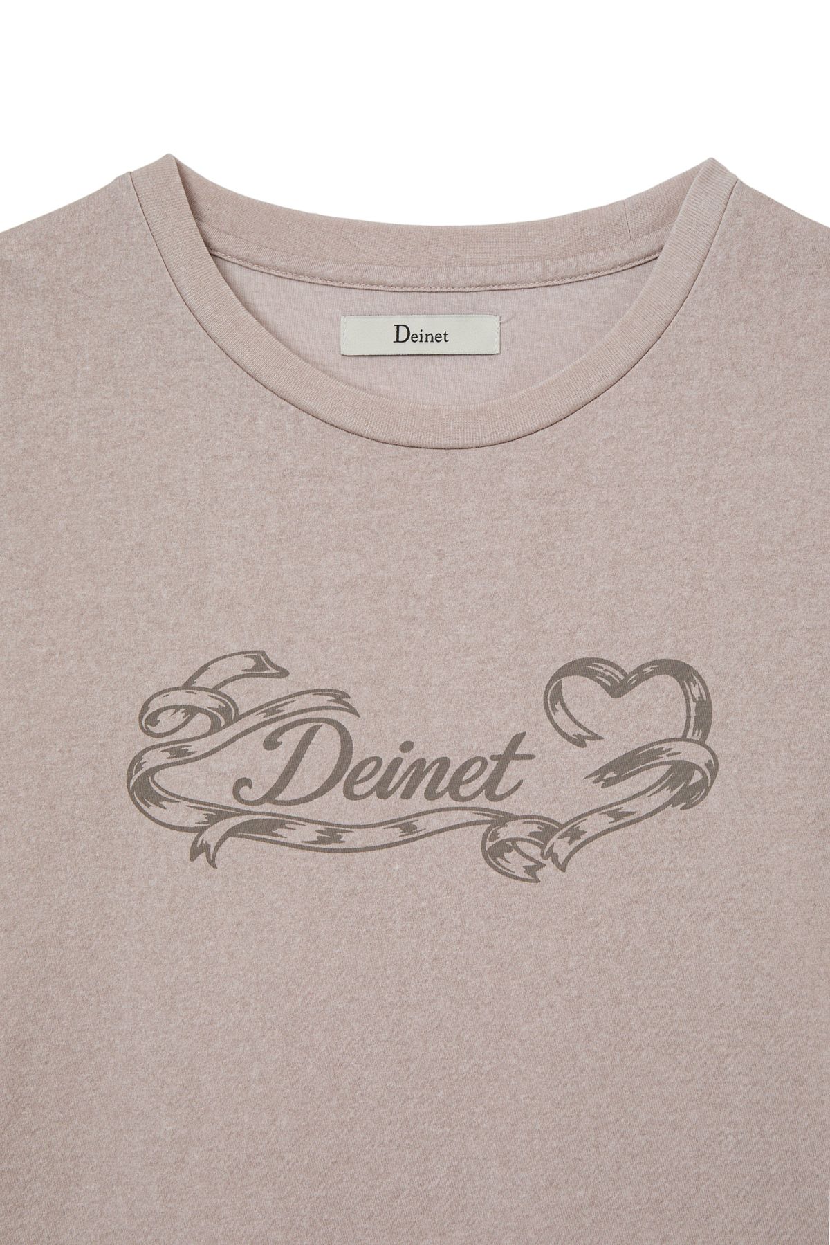 다이닛(DEINET) RUFFLE WASHED T-SHIRT IN BEIGE