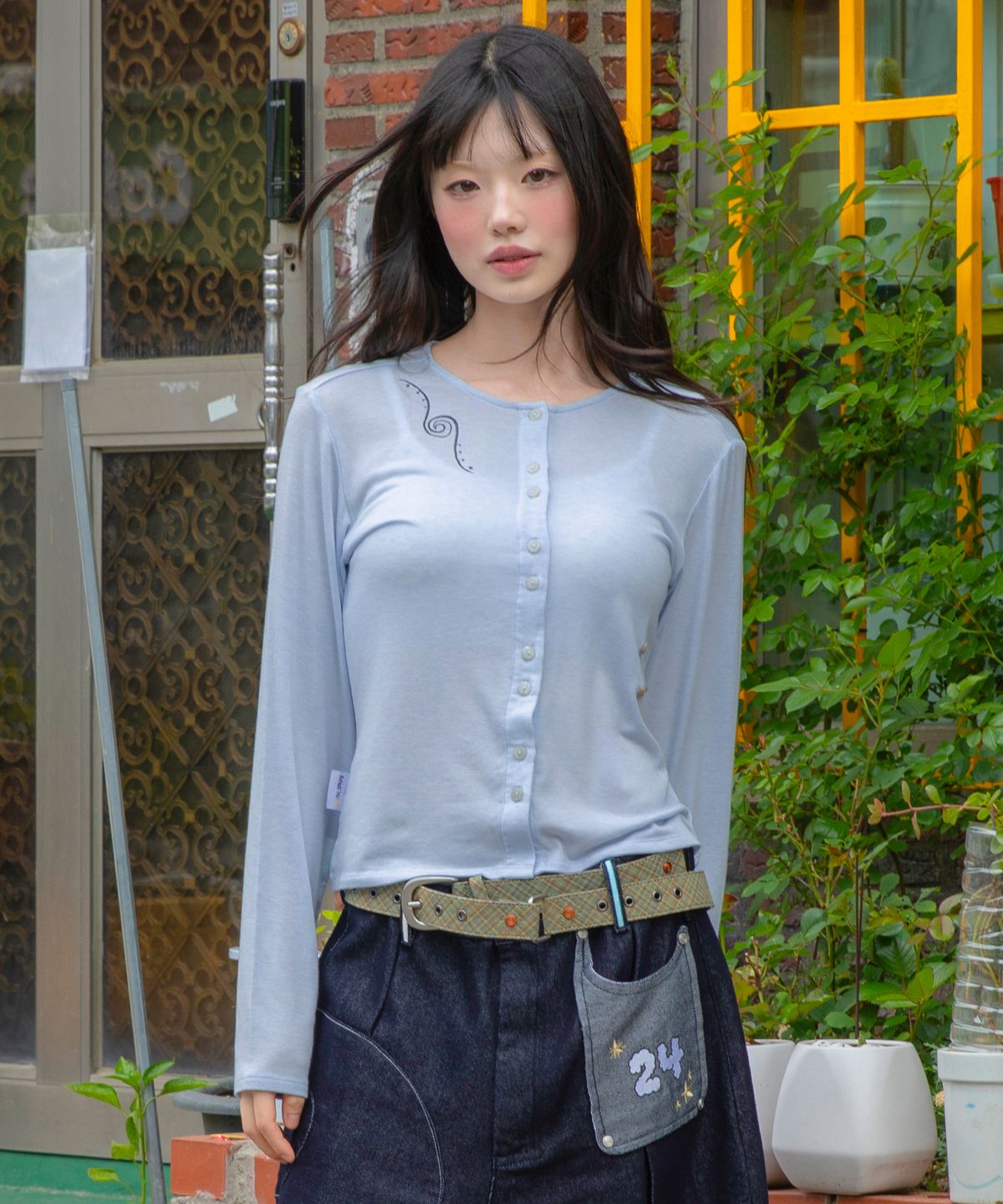 루나키후(RuNaKi'Hu') WXT105 소요 가디건 (SKY BLUE)