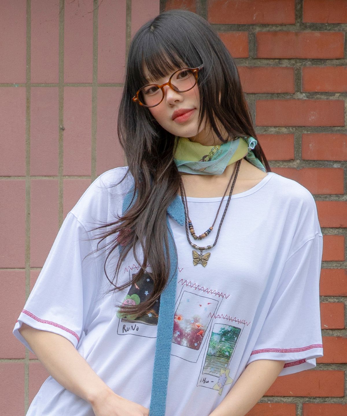 루나키후(RuNaKi'Hu') WXAC027 사사메코토 손수건  (YELLOW GREEN)