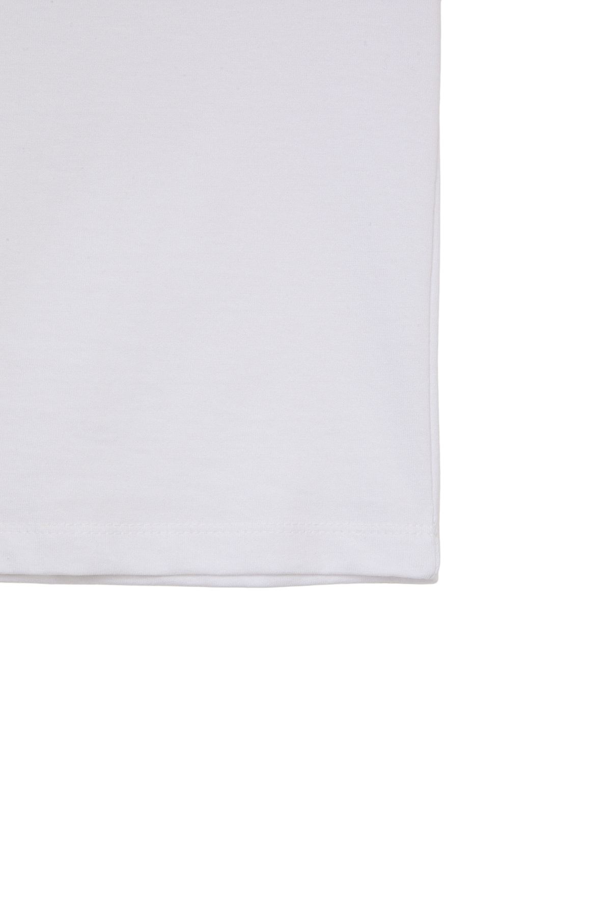 다이닛(DEINET) SIGNATURE LOGO SLIM T-SHIRT IN WHITE
