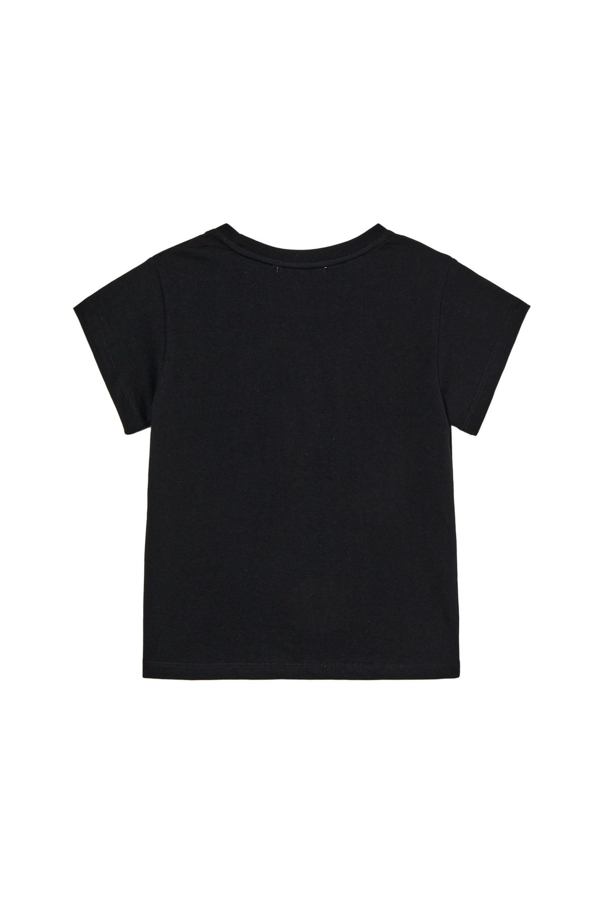다이닛(DEINET) SIGNATURE LOGO SLIM T-SHIRT IN BLACK
