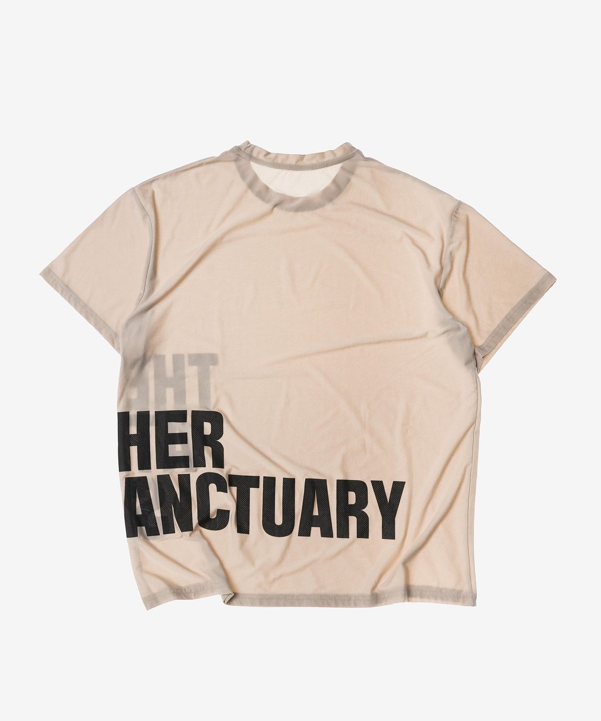 타스 (디아더생츄어리)(TAS (THEATHERSANCTUARY)) 오리진 빅로고 메쉬 반팔 티셔츠 (베이지)