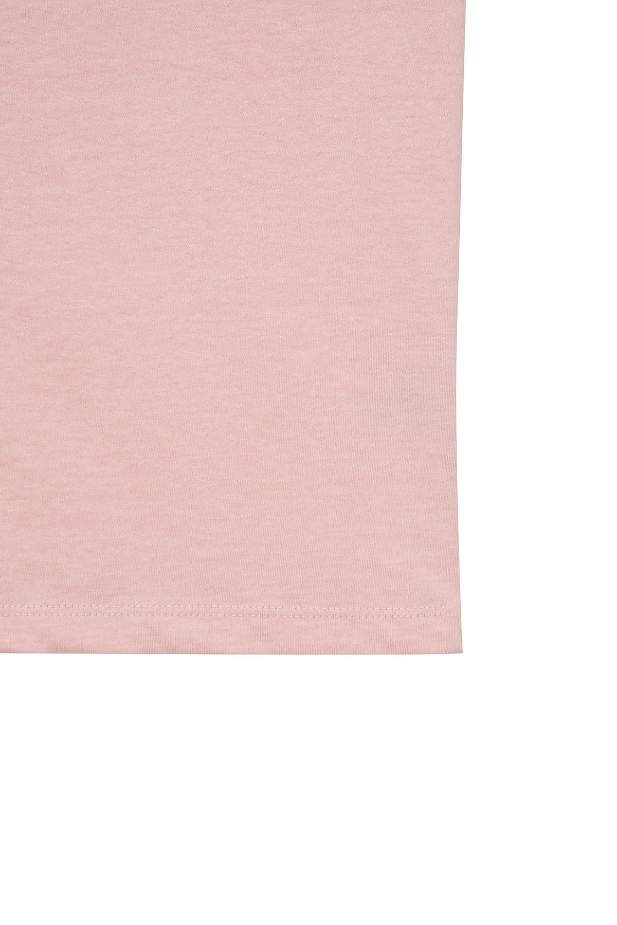 다이닛(DEINET) SPRAY LOGO PIGMENT T-SHIRT IN LIGHT PINK