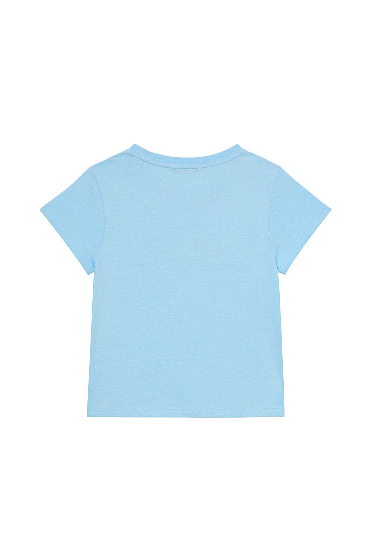 다이닛(DEINET) SPRAY LOGO PIGMENT T-SHIRT IN SKY BLUE