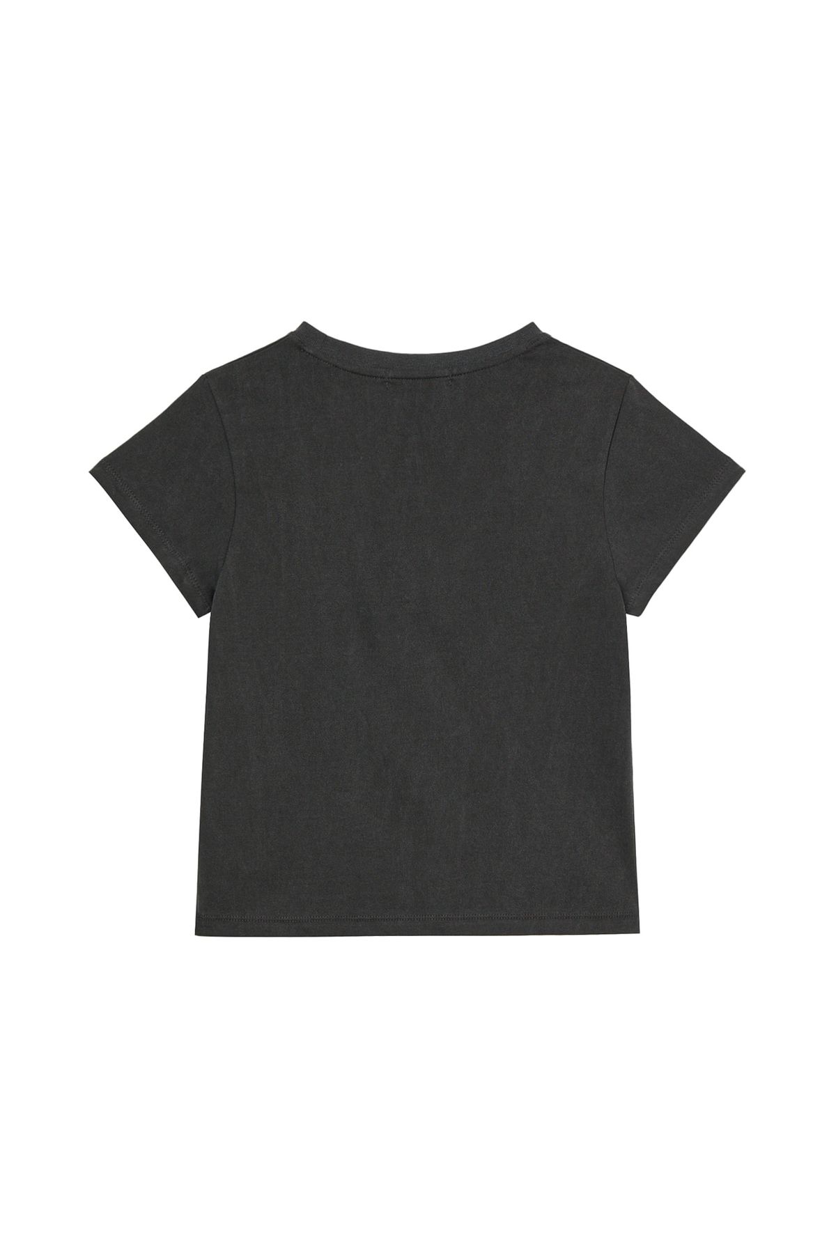 다이닛(DEINET) SPRAY LOGO PIGMENT T-SHIRT IN CHARCOAL