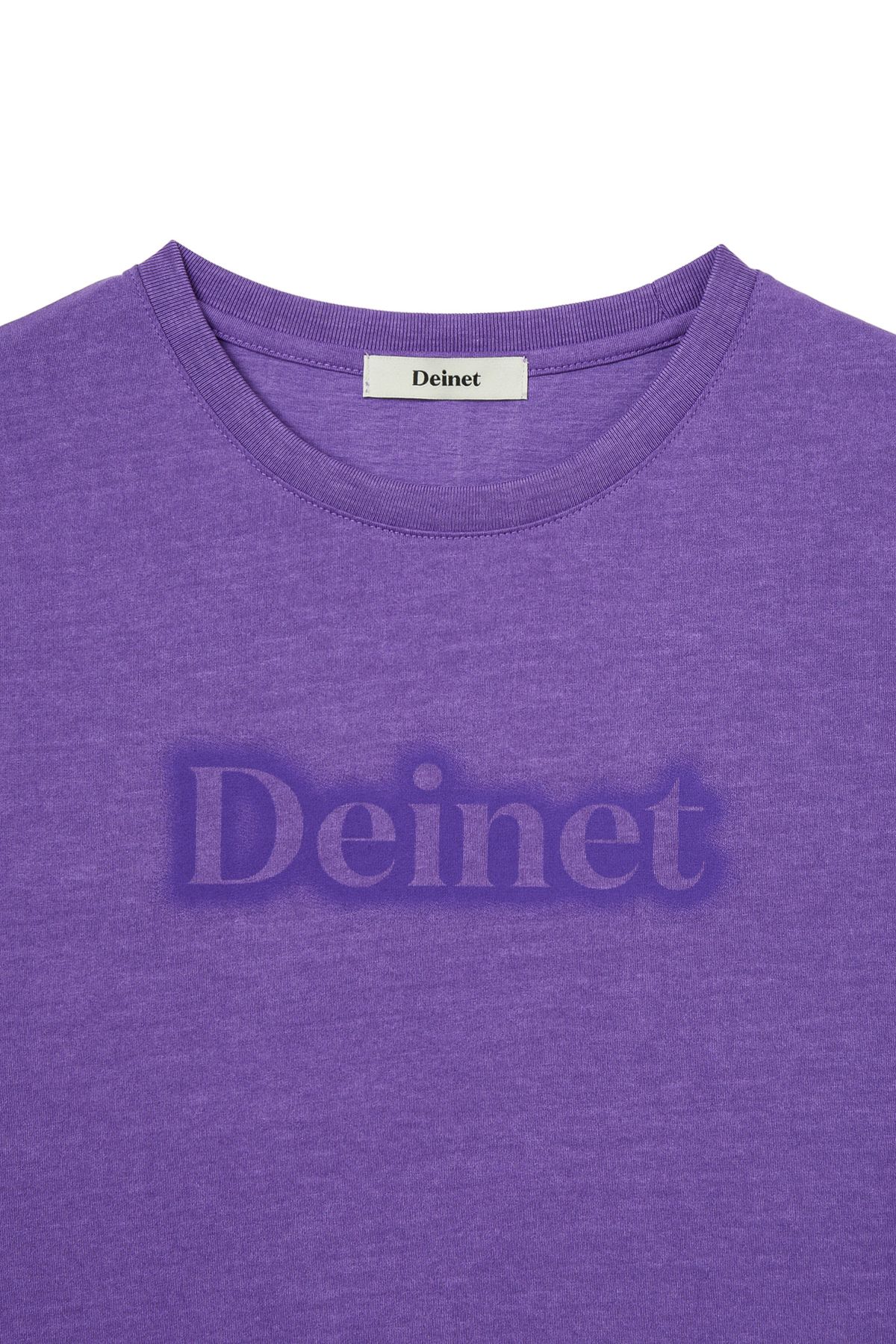 다이닛(DEINET) SPRAY LOGO PIGMENT T-SHIRT IN PURPLE