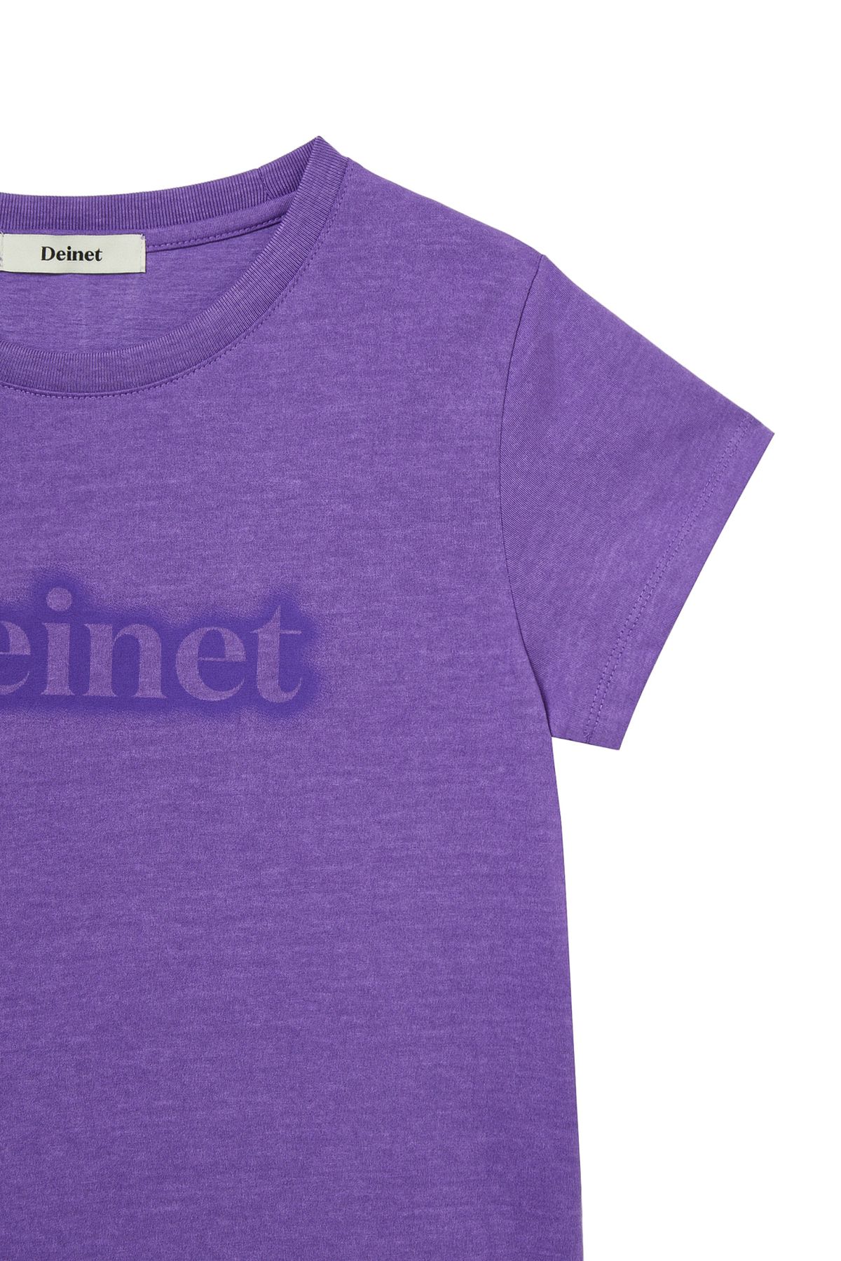 다이닛(DEINET) SPRAY LOGO PIGMENT T-SHIRT IN PURPLE