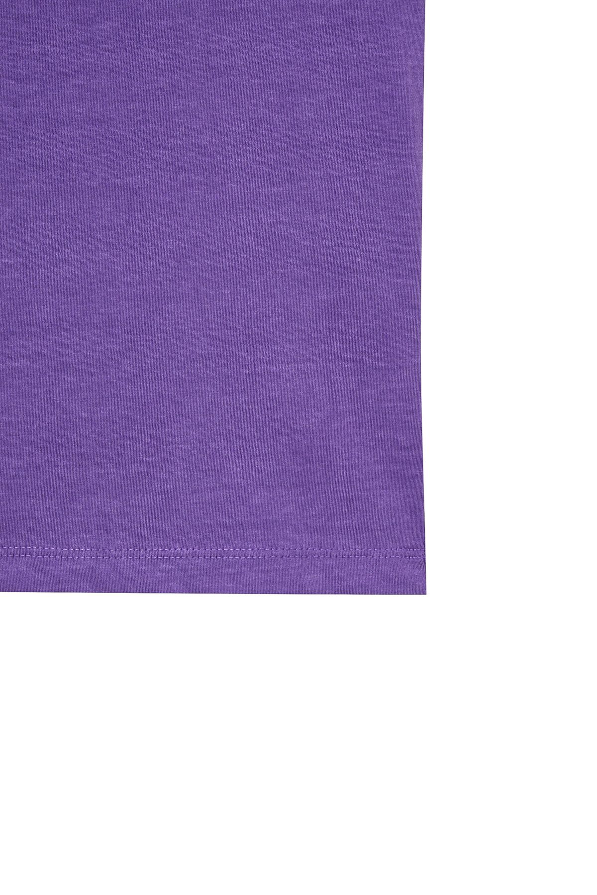 다이닛(DEINET) SPRAY LOGO PIGMENT T-SHIRT IN PURPLE