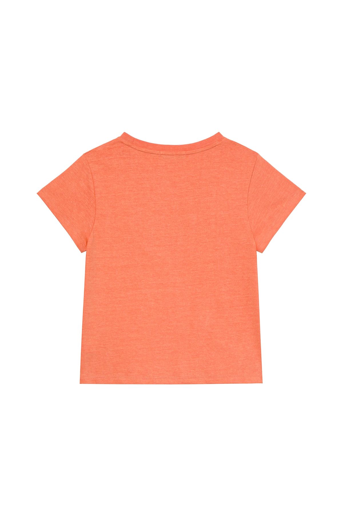 다이닛(DEINET) SPRAY LOGO PIGMENT T-SHIRT IN ORANGE