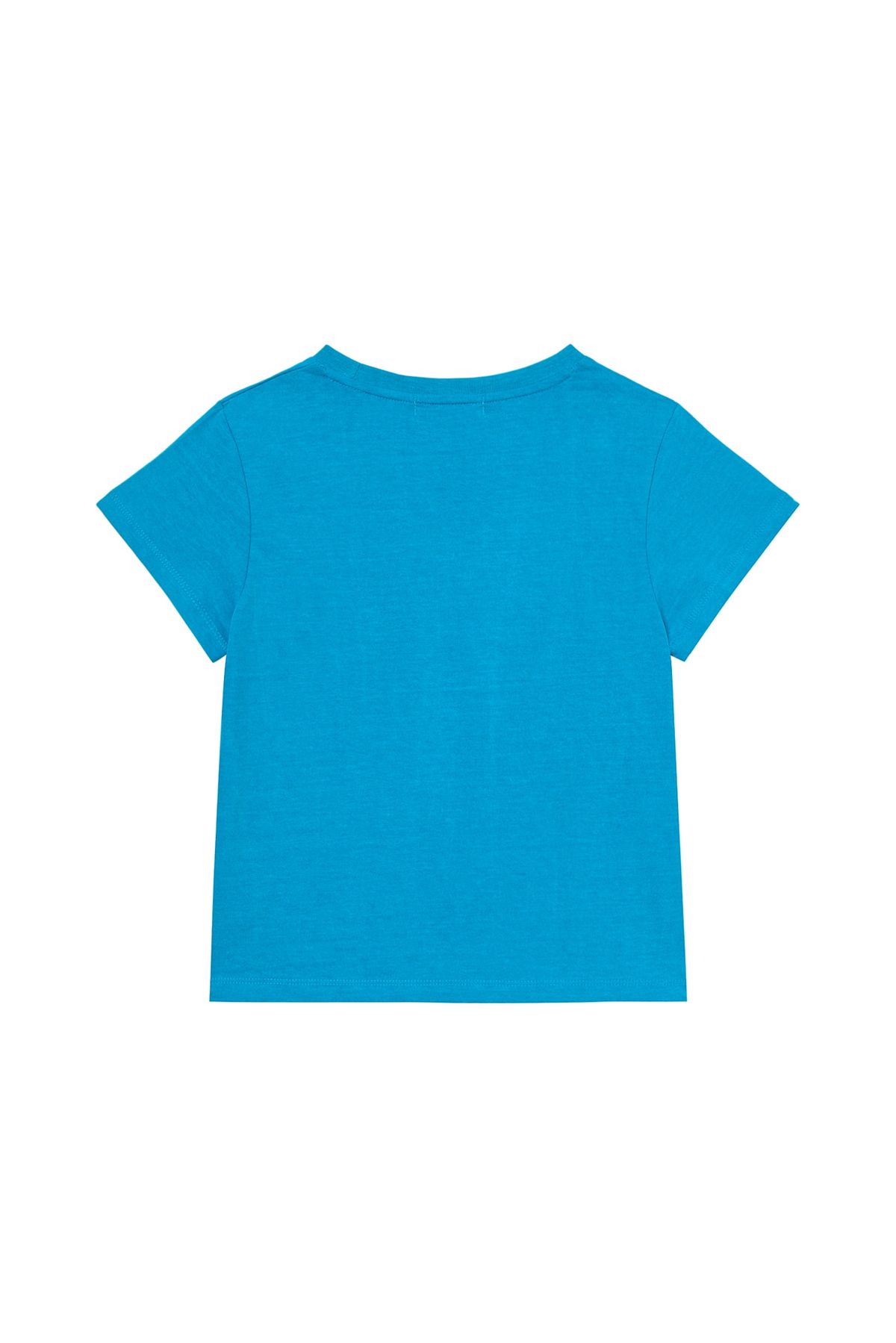 다이닛(DEINET) SPRAY LOGO PIGMENT T-SHIRT IN BLUE