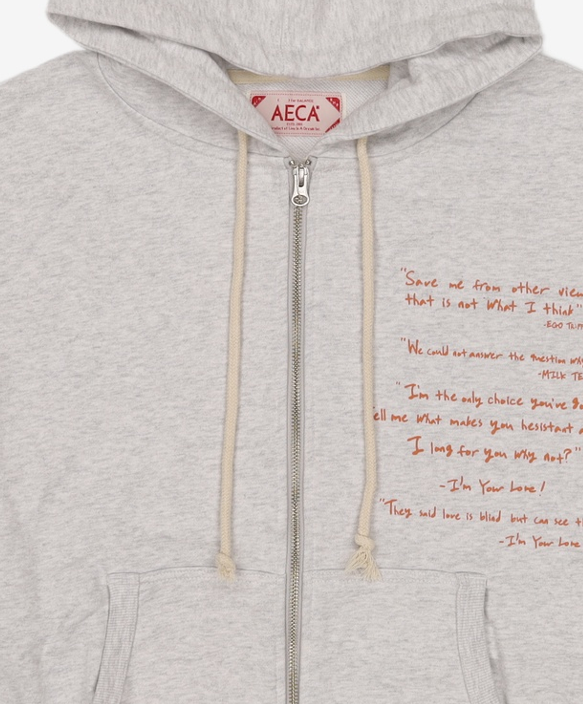 에이카화이트(AECA) AECA l MINSU ZIP UP HOODIE FREE