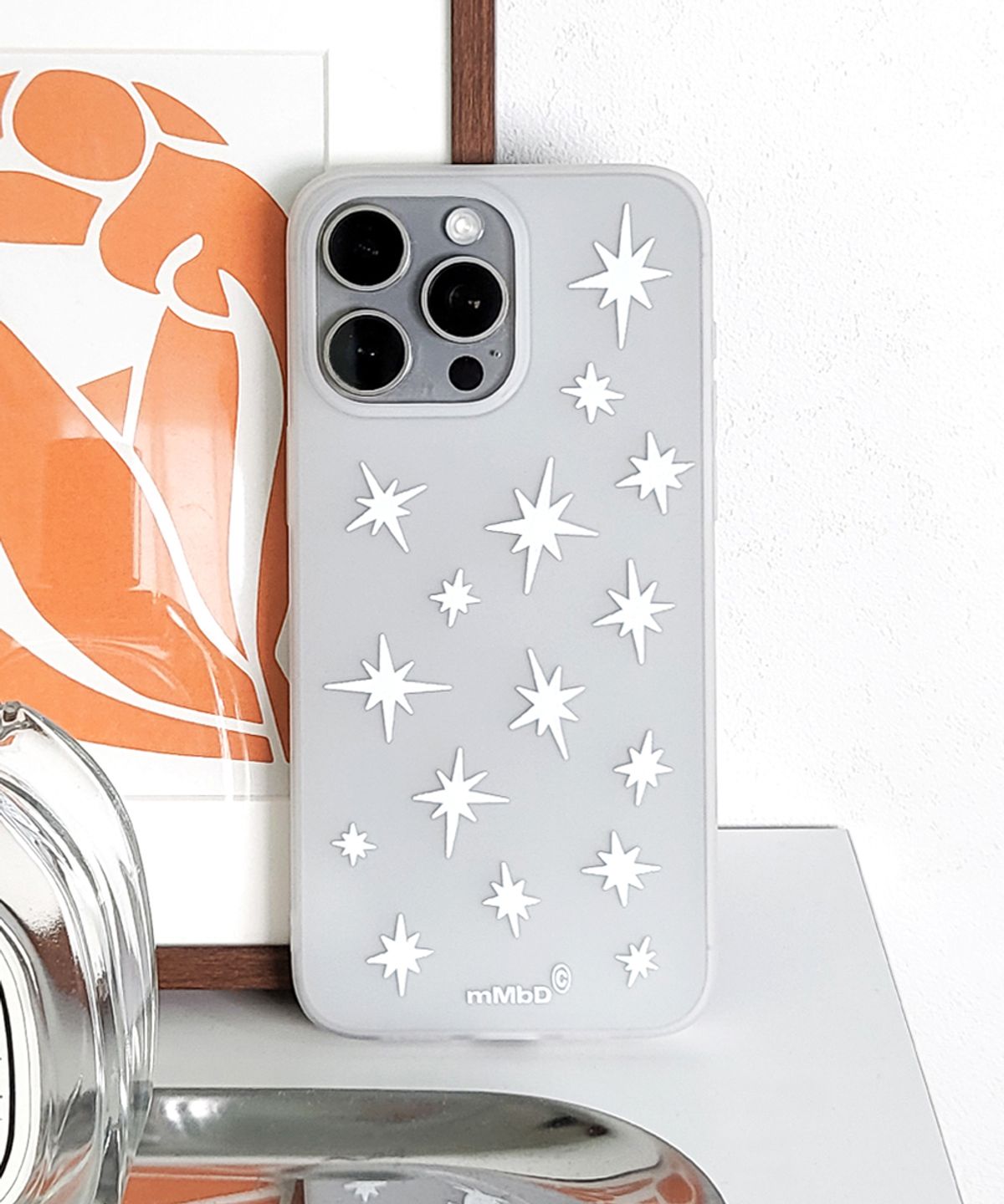메모리즈바운더리(MEMORIESBOUNDARY) Stellar Scatter Phone Case WH (Matte Clear Jelly)