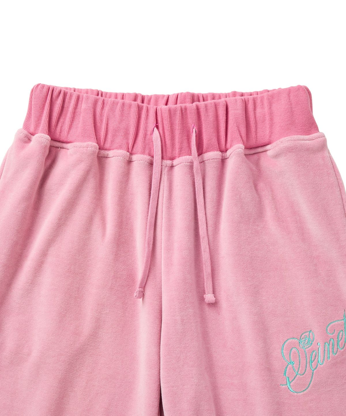 다이닛(DEINET) ROSE TYPO CAPRI JOGGER PANTS IN PINK