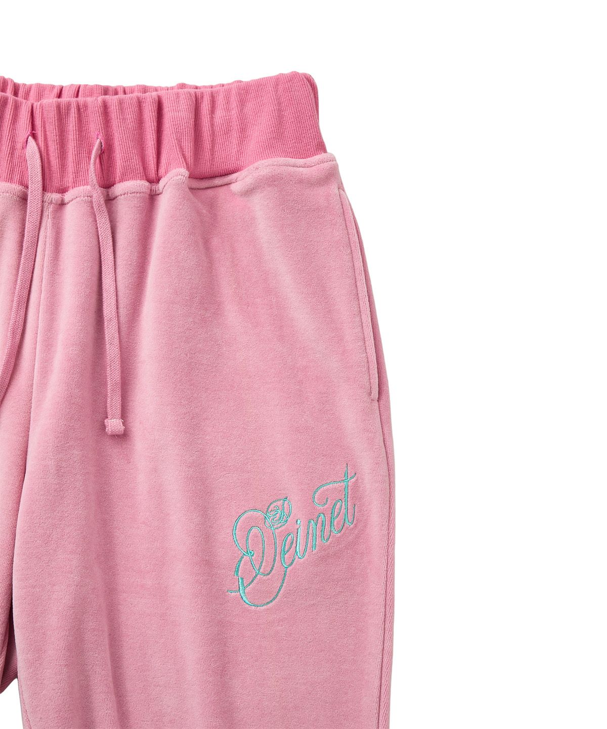 다이닛(DEINET) ROSE TYPO CAPRI JOGGER PANTS IN PINK