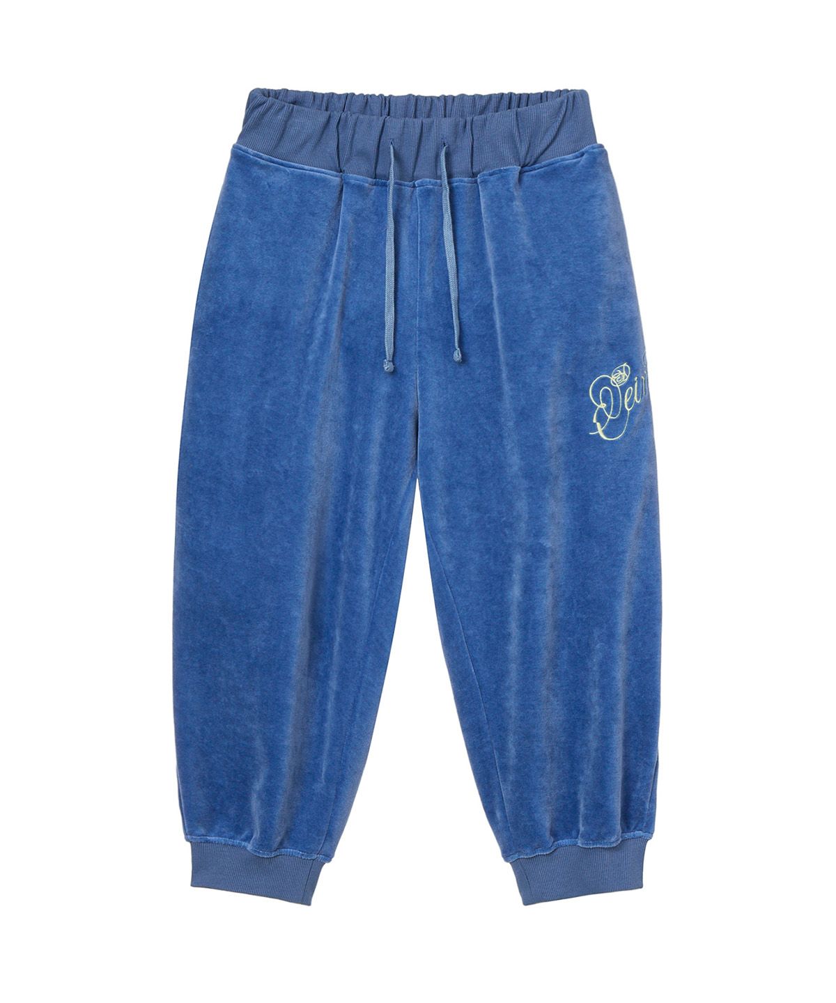 다이닛(DEINET) ROSE TYPO CAPRI JOGGER PANTS IN BLUE