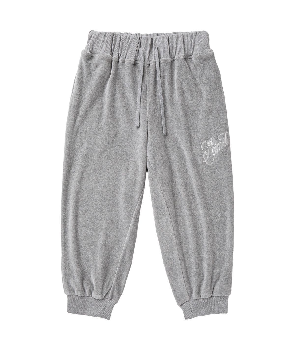 다이닛(DEINET) ROSE TYPO CAPRI JOGGER PANTS IN MELANGE GREY