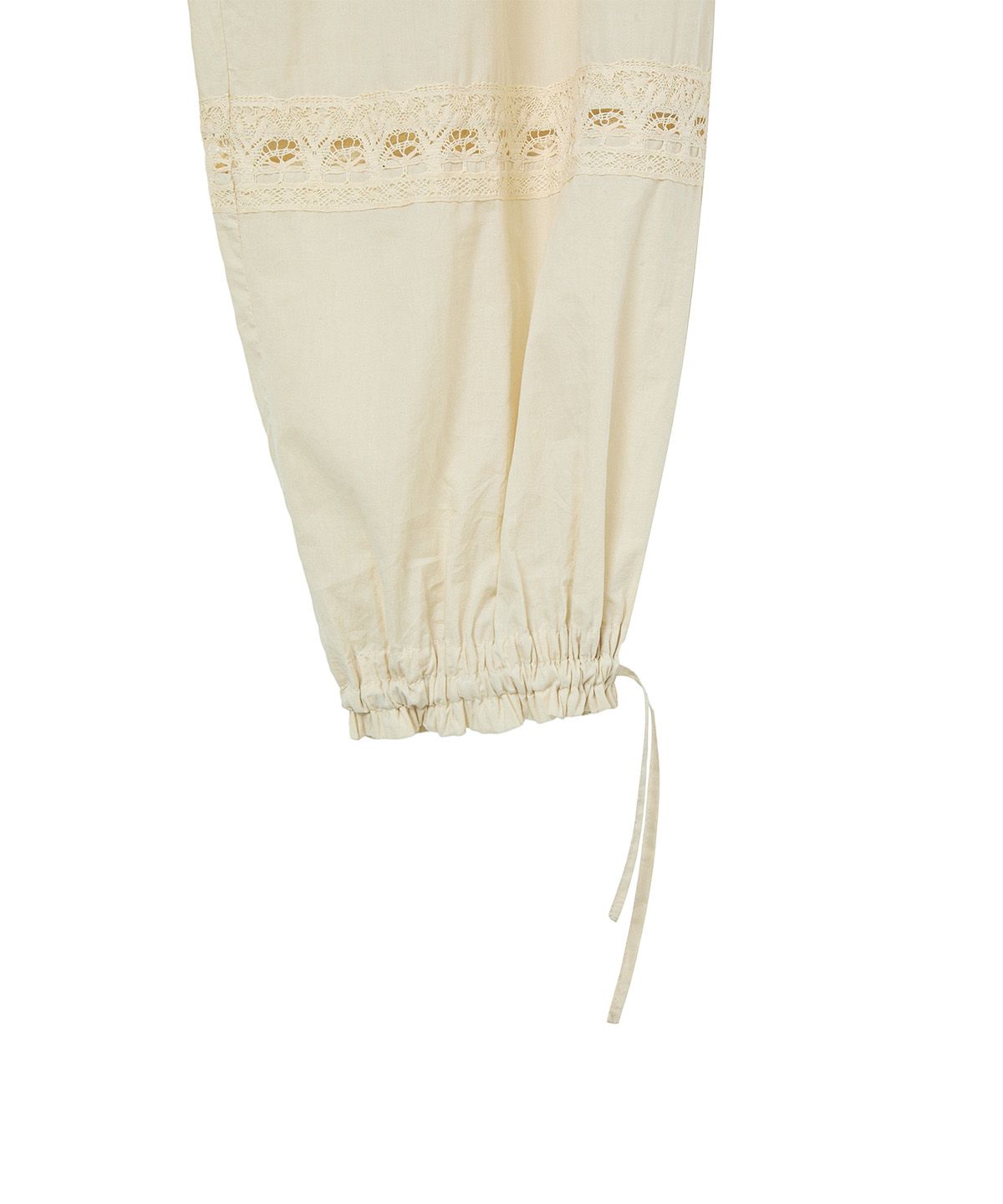 다이닛(DEINET) LACE DETAILED BALLOON PANTS IN OATMEAL