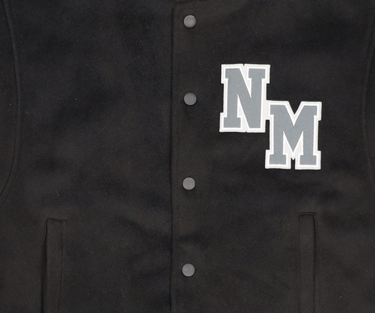 노매뉴얼(NOMANUAL) TAYLOR VARSITY JACKET - BLACK M