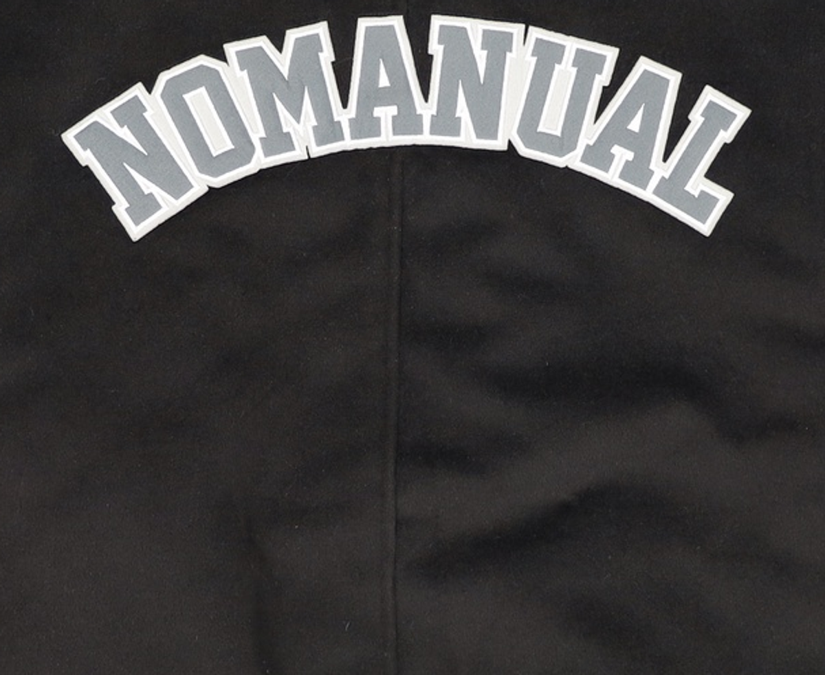 노매뉴얼(NOMANUAL) TAYLOR VARSITY JACKET - BLACK M