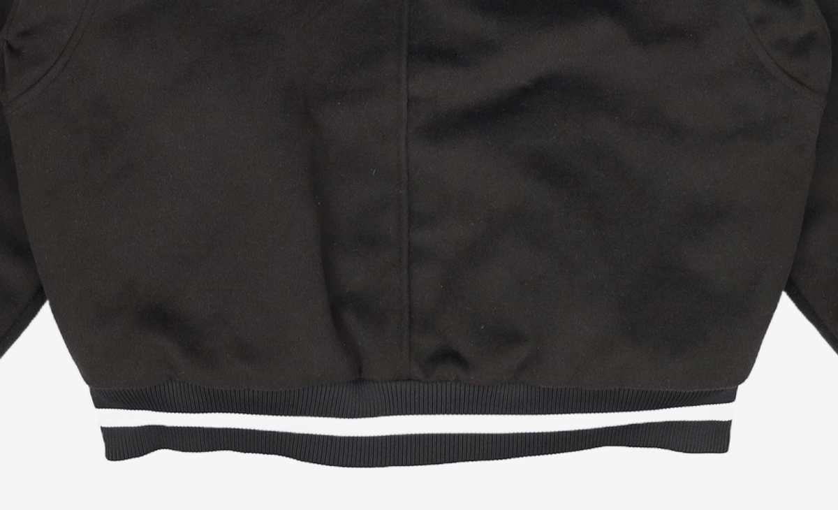 노매뉴얼(NOMANUAL) TAYLOR VARSITY JACKET - BLACK M