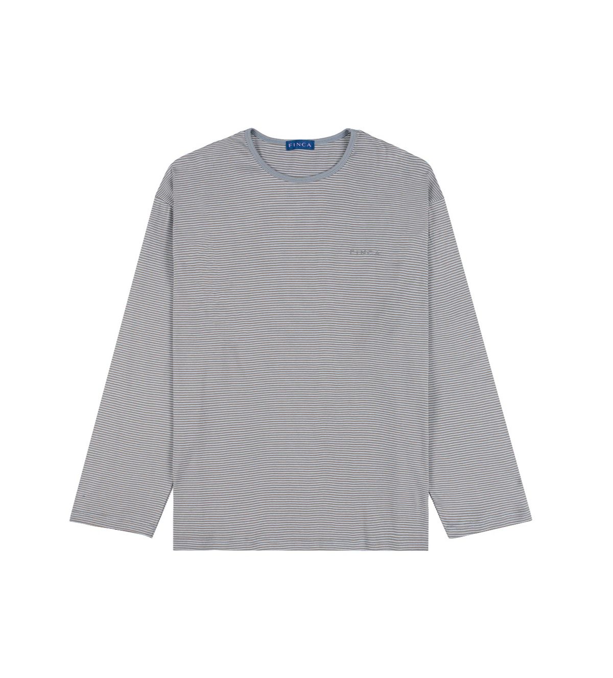 핀카(FINCA) GR 트윈 슬리브 티셔츠_민트 그레이 스트라이프 2Sizes