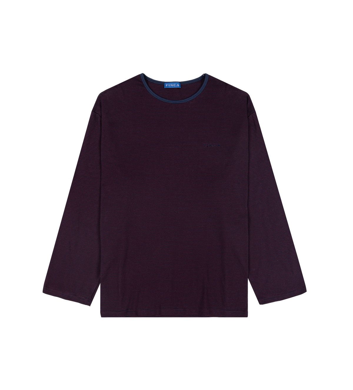 핀카(FINCA) RE 트윈 슬리브 티셔츠_버건디 네이비 스트라이프 2Sizes