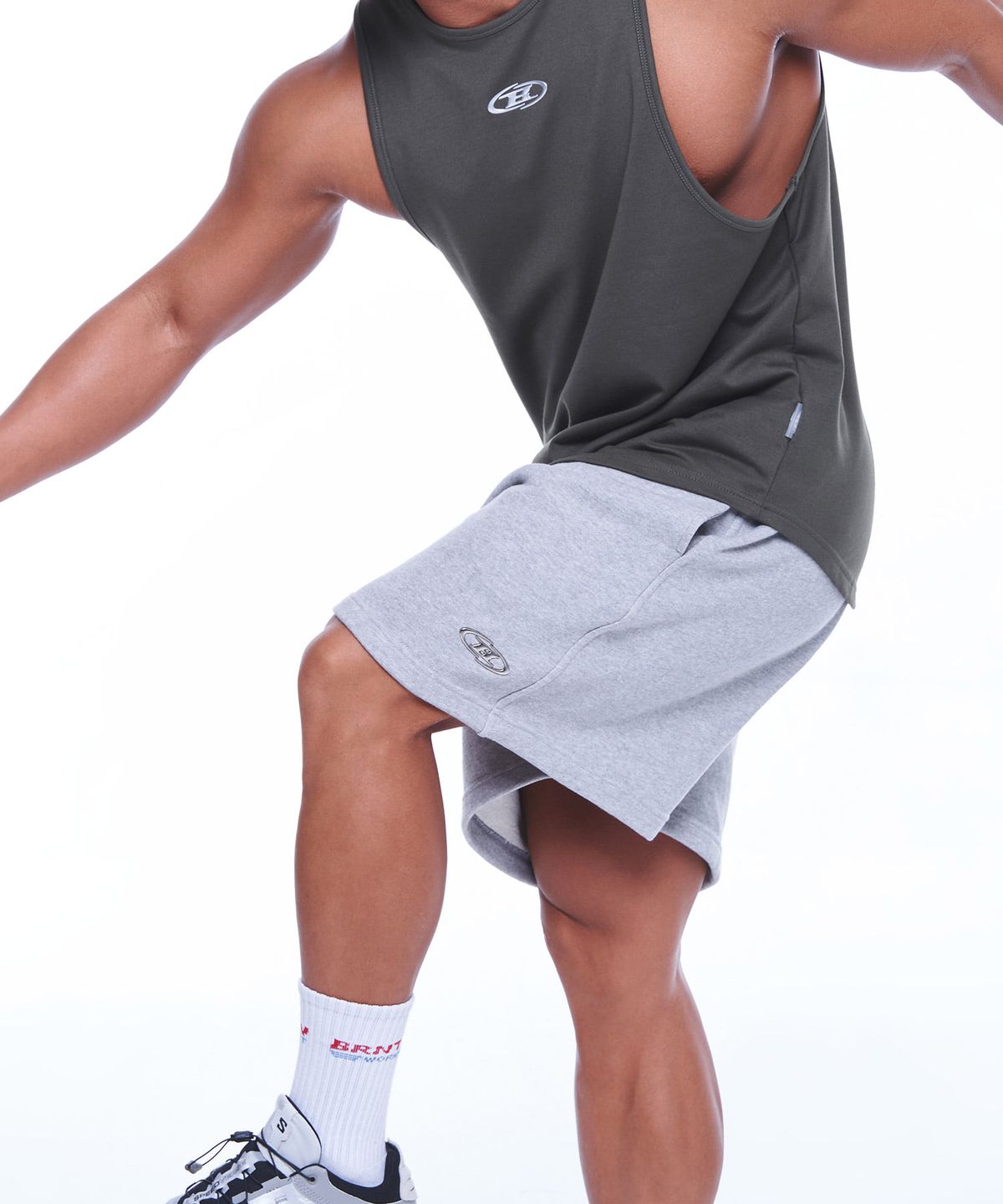 본투윈(BORN TO WIN) SILVER B LOGO NEW FIT SLEEVELESS [KHAKI]