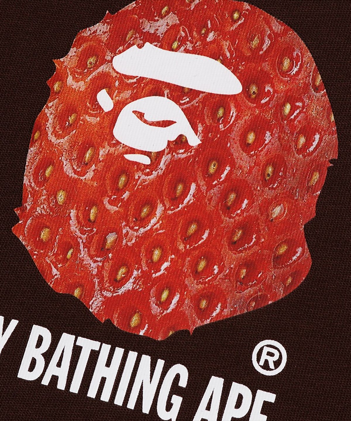 베이프(BAPE) 스트로베리 BY BATHING APE 릴렉스드 핏 티셔츠(M) BROWN