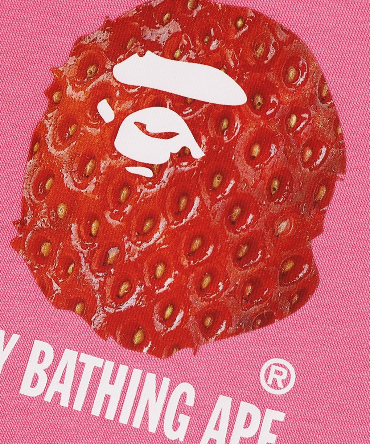 베이프(BAPE) 스트로베리 BY BATHING APE 릴렉스드 핏 티셔츠(M) PINK
