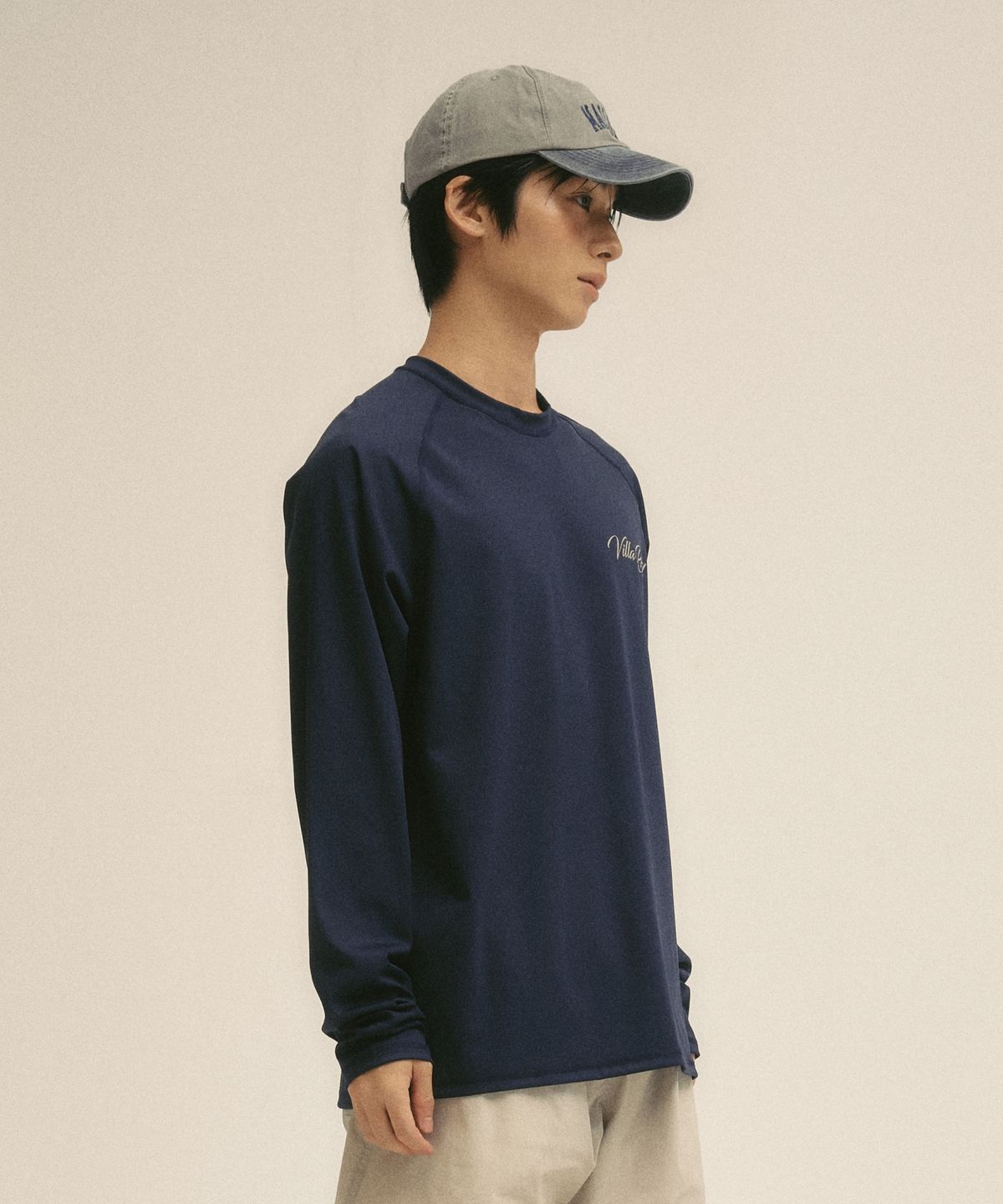 빌라레이(VILLA RAY) 에센셜 루즈핏 남성 래쉬가드 - 네이비