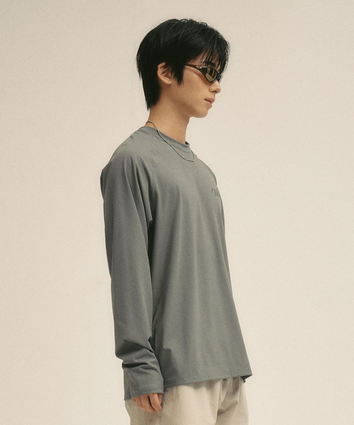 빌라레이(VILLA RAY) 에센셜 루즈핏 남성 래쉬가드 - 카키