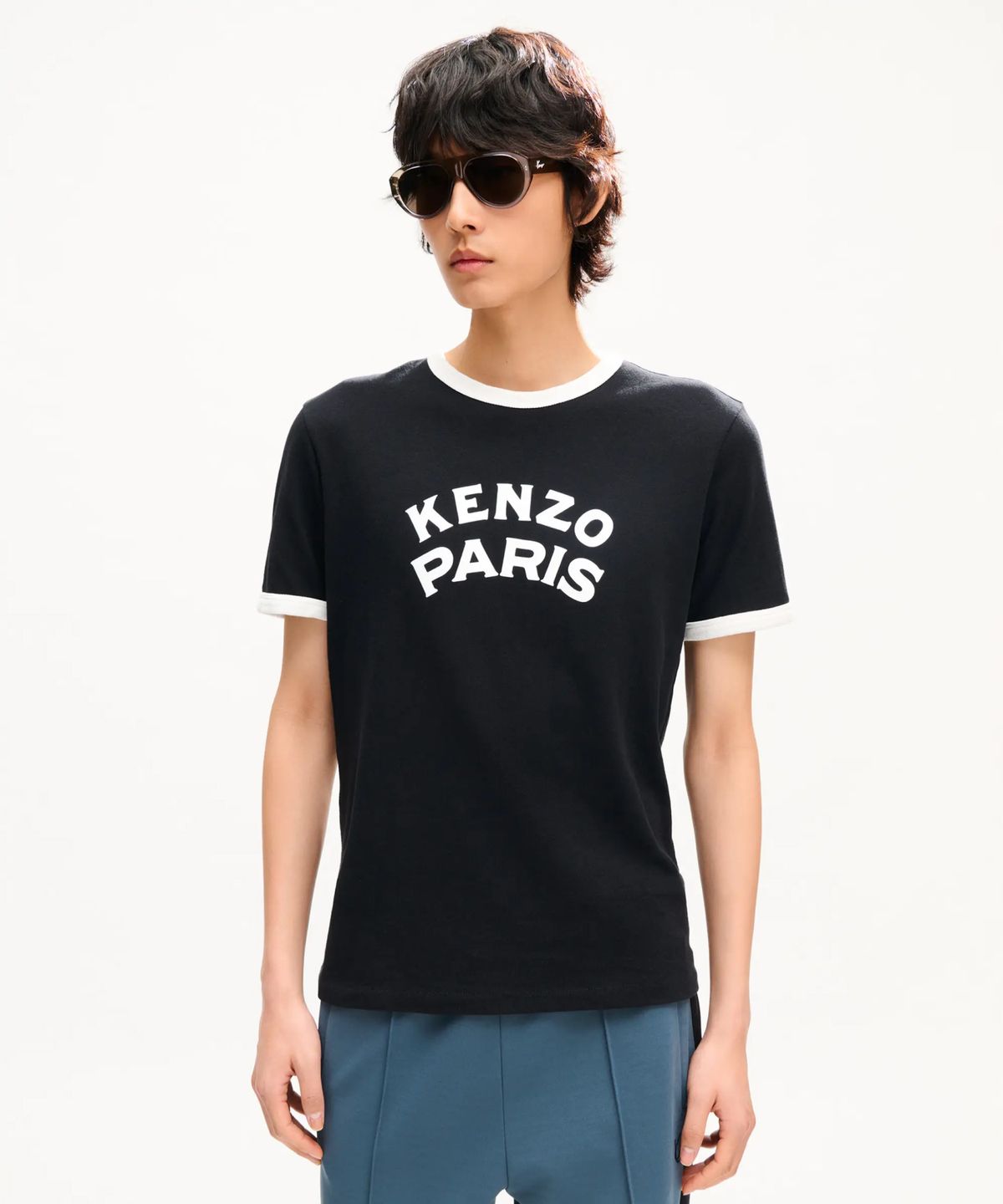 겐조(KENZO) 유니섹스 프리 컬렉션 갓츠 겐조 파리 엠블럼 슬림 티셔츠_K263AUT102BKX