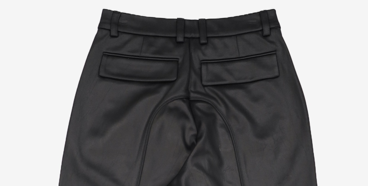 트리밍버드(TREEMINGBIRD) Suede Piping Classic Set-up Pants [ Charcoal ] 1