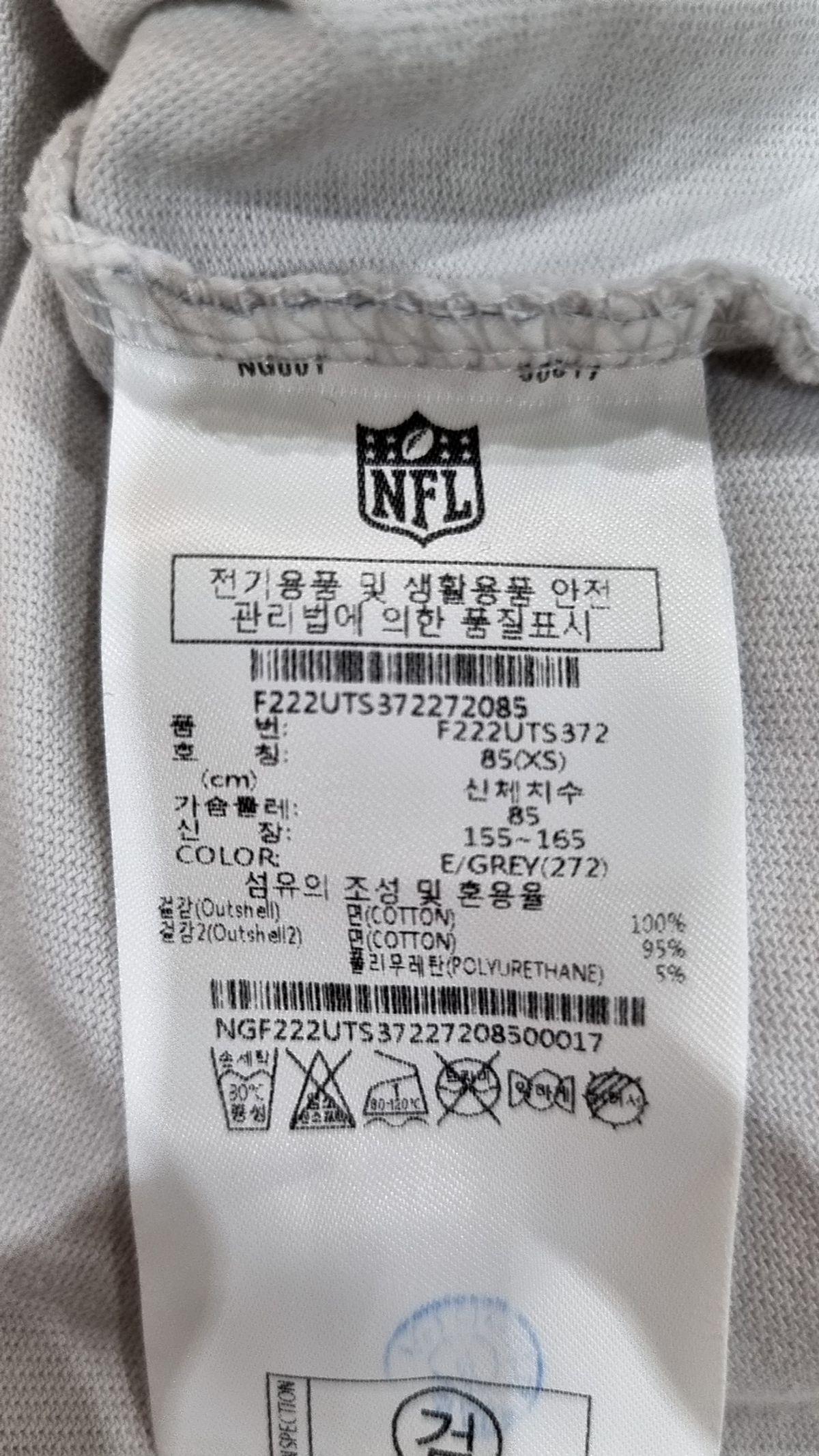 엔에프엘(NFL) 엔에프엘 퍼스트다운 티셔츠  EGREY XS