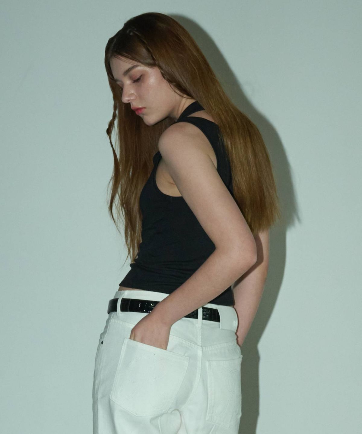 림닉(REEMNIK) MUTE LAYERED  TANK TOP [BLACK]