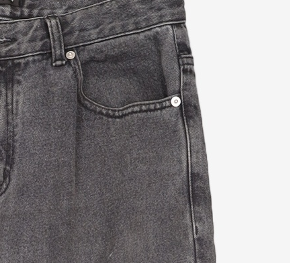 오더아카이브(ORDER ARCHIVE) Minimal wide jeans - 워시드 블랙진 30