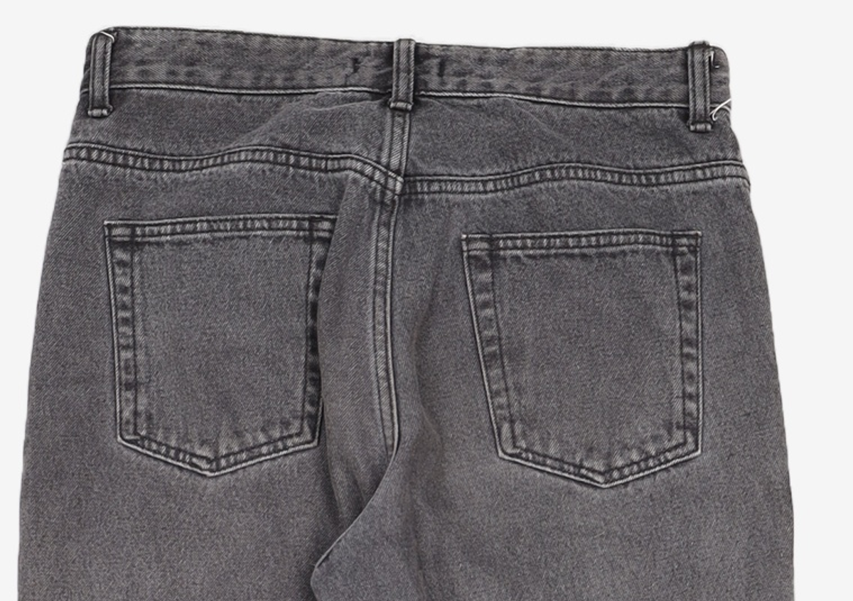 오더아카이브(ORDER ARCHIVE) Minimal wide jeans - 워시드 블랙진 30