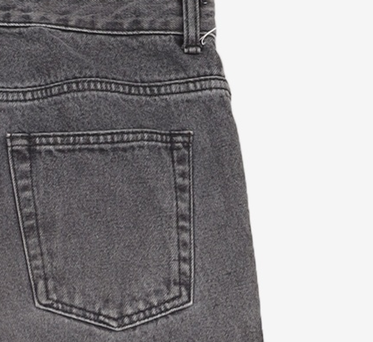 오더아카이브(ORDER ARCHIVE) Minimal wide jeans - 워시드 블랙진 30