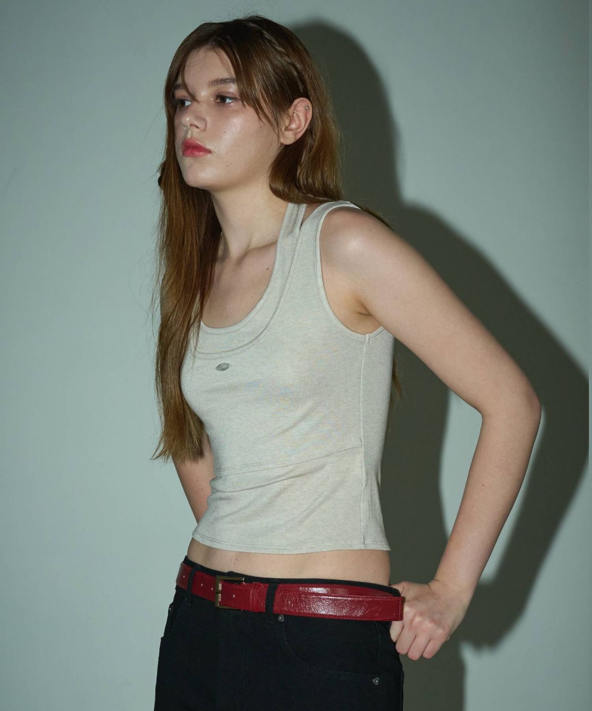 림닉(REEMNIK) MUTE LAYERED  TANK TOP [OATMEAL]