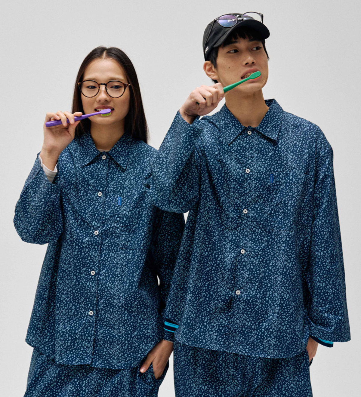 핀카(FINCA) BL110 클래식 셔츠_블루레오파드 2SIZES
