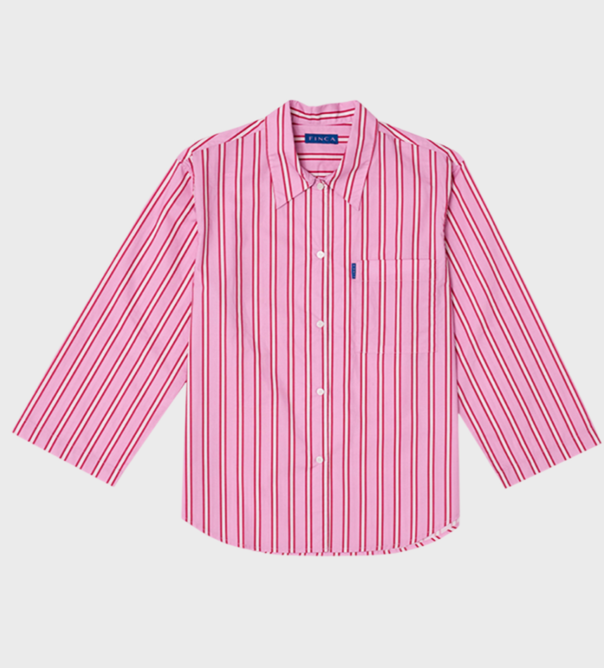 핀카(FINCA) PK105 클래식 셔츠_플럼 핑크 스트라이프 2SIZES